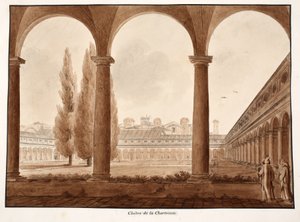 Het klooster van de kartuizer, 1833 door Agostino Tofanelli